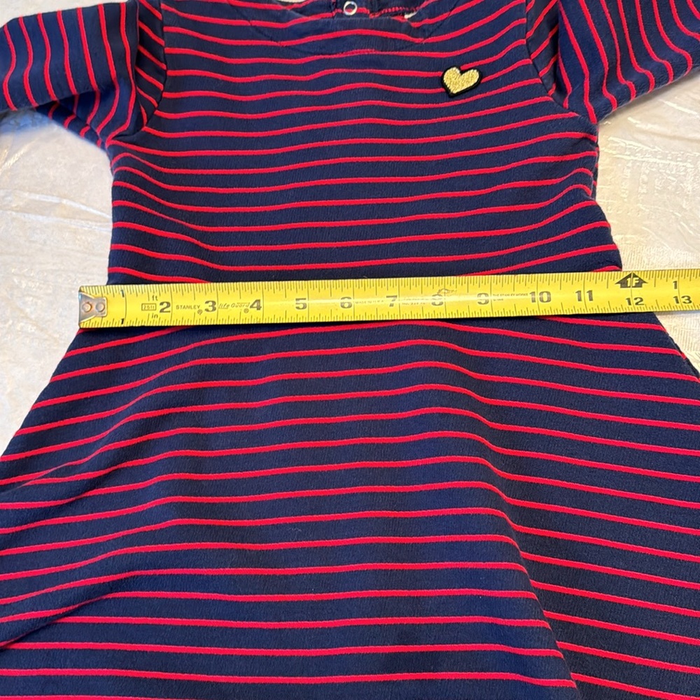 Oshkosh B’gosh Girls Dress Navy Blue And Red Size 5T Valentine’s Day - Picture 10 of 10